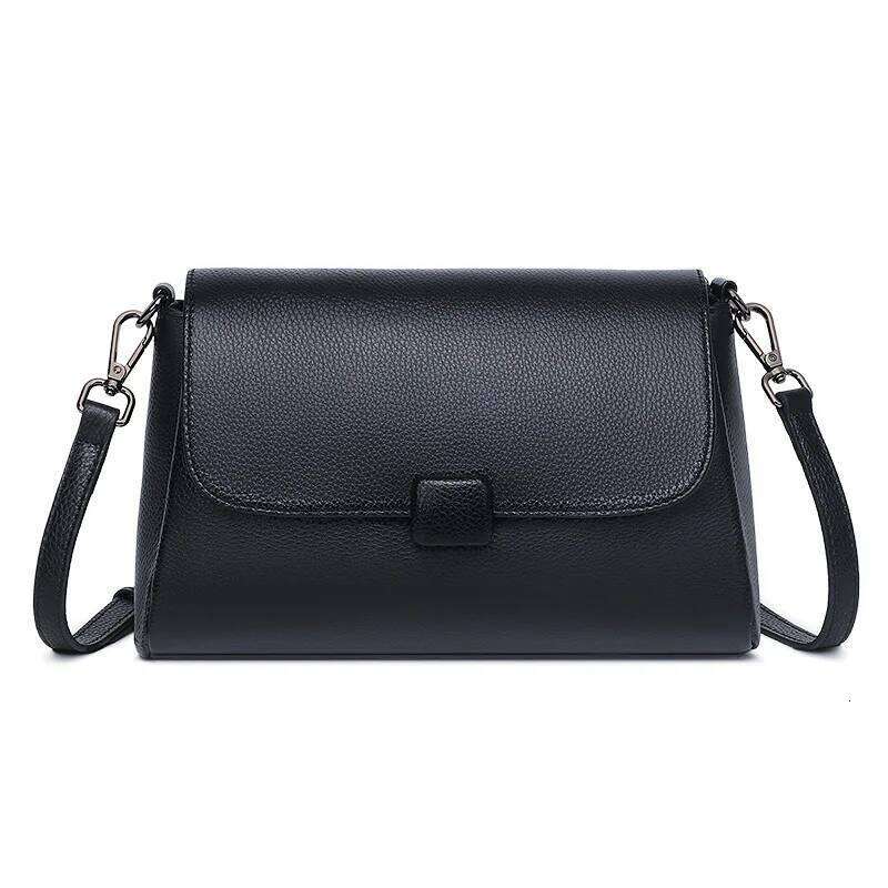 Lady Vintage Genuine Leather Messenger For Women Simple Crossbody Shoulder Handbag Girls Daily Using Commuter Small Square Bag 251023 1025