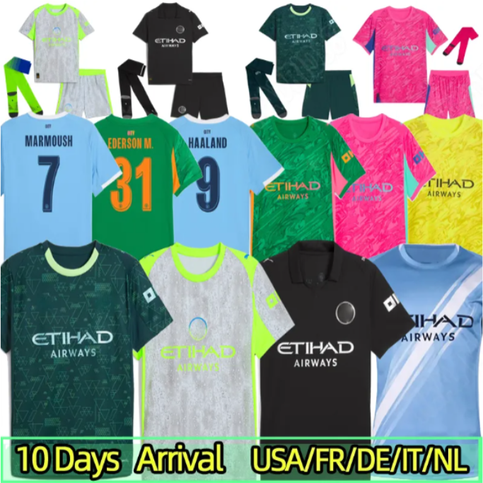 Man City 25 26 HAALAND soccer jerseys FODEN MARMOUSH DOKU MARMOUSH McATEE KOVACIC GVARDIOL DE BRUYNE MATHEUS N. football shirt men kids kits goalkeeper pink