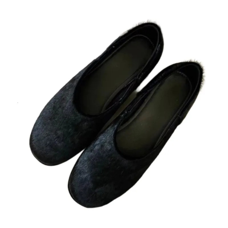 Fur Flats Shoes Loafers Women Casual Shallow Autumn Trend Furry Comfort Soft Sole 251023