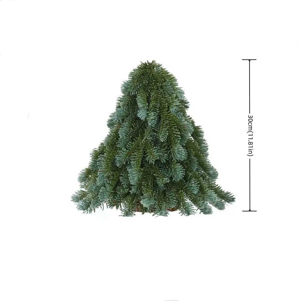 Elegant Mini Christmas Tree Handmade PE Faux Noble Fir for Tabletop Party Decor C251024