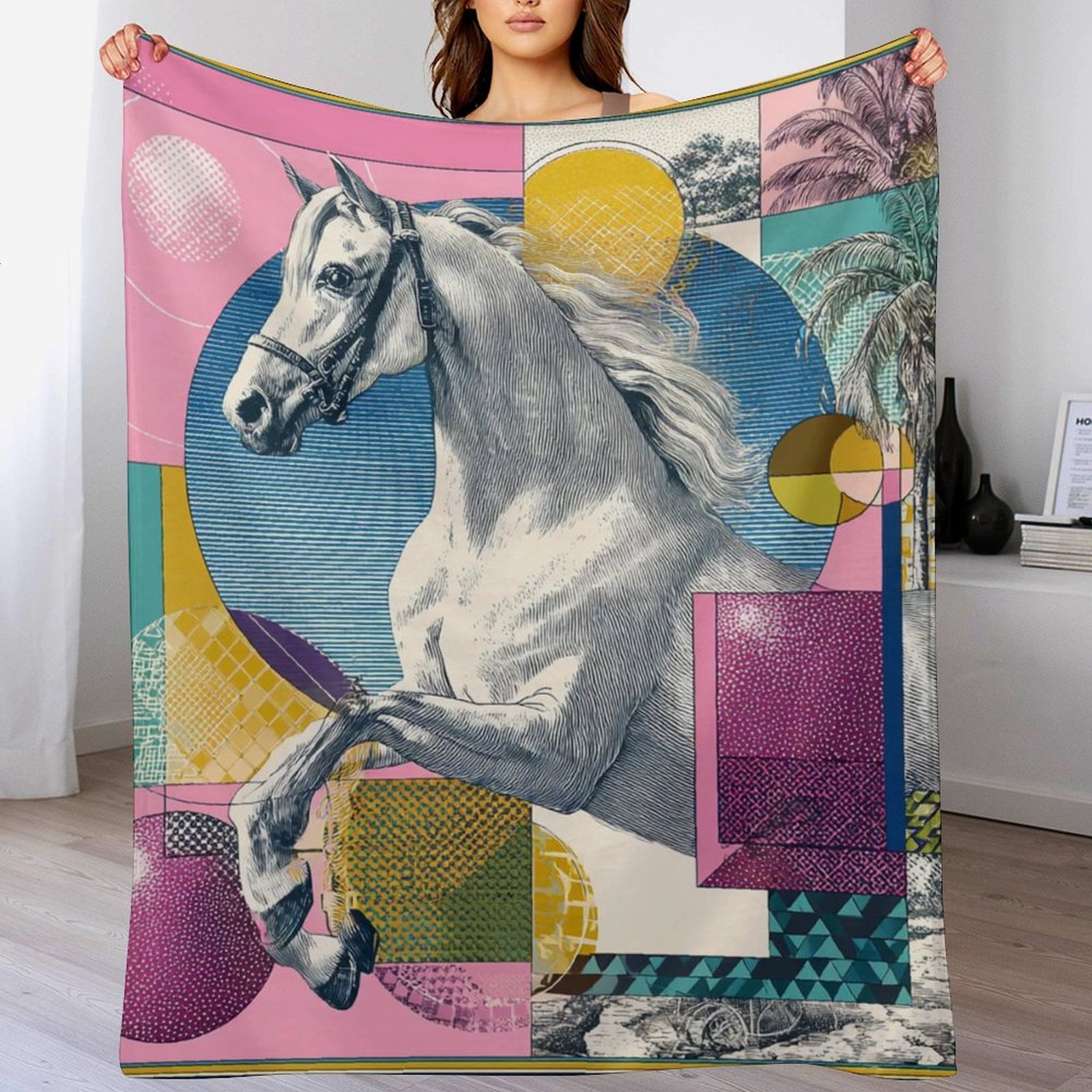 H Designer Horse blanket blanket throw cashmere vibration blanket copert Home Travel Throw Summer Air Conditioner Beach home bedding blankets throws H