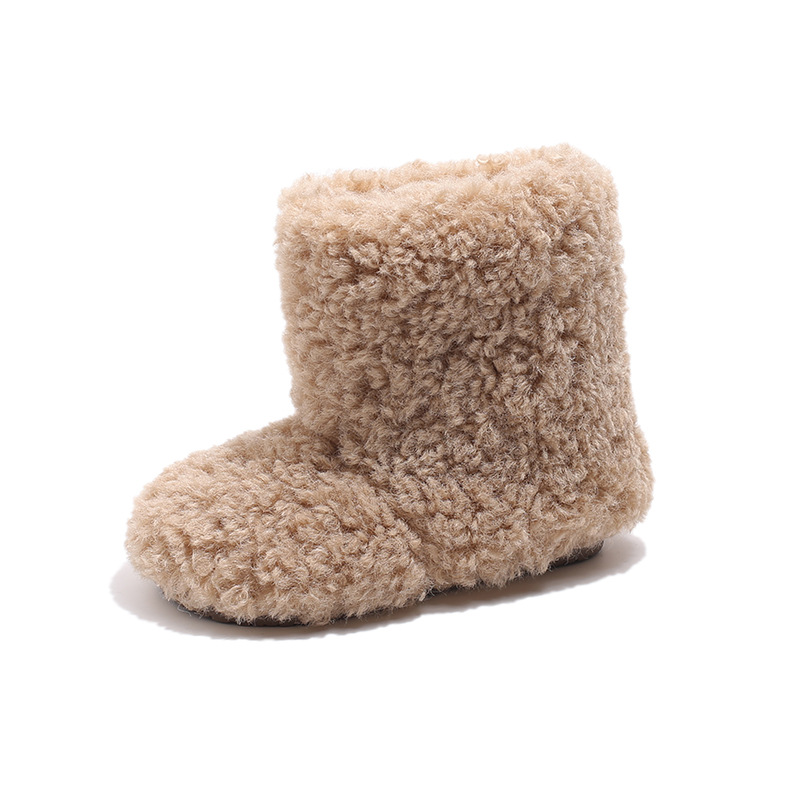 Toddler Girl Furry Boots Kids Girls Fashion Design Winter Short Boots Umshop for Child Girls Size 21 - 34 U1172