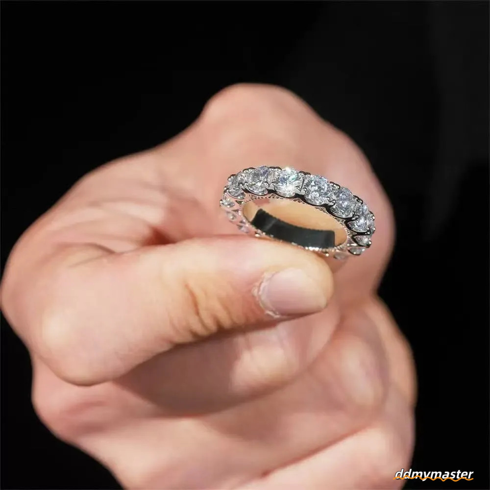 Elegant Sterling Sier Ring With Simulated Dia, Oval Cut, Classic Engagement Jewelry For Women Ddmymaster