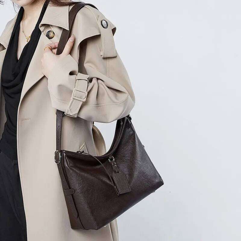 Designer Bags Women's 2025 New Large Capacity Shoulder Bag Vegetable-Tanned-Cowhide Women Crossbody Bags Genuine Leather Handbags Luxury Bag
