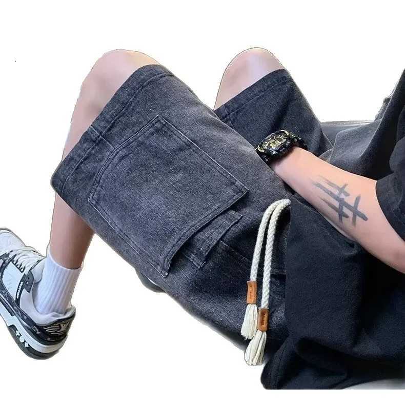 Summer Thin American High Street Washed Casual Loose Mens Denim Shorts Workwear FivePoint Pants Large Size Cool StyleXJ251025