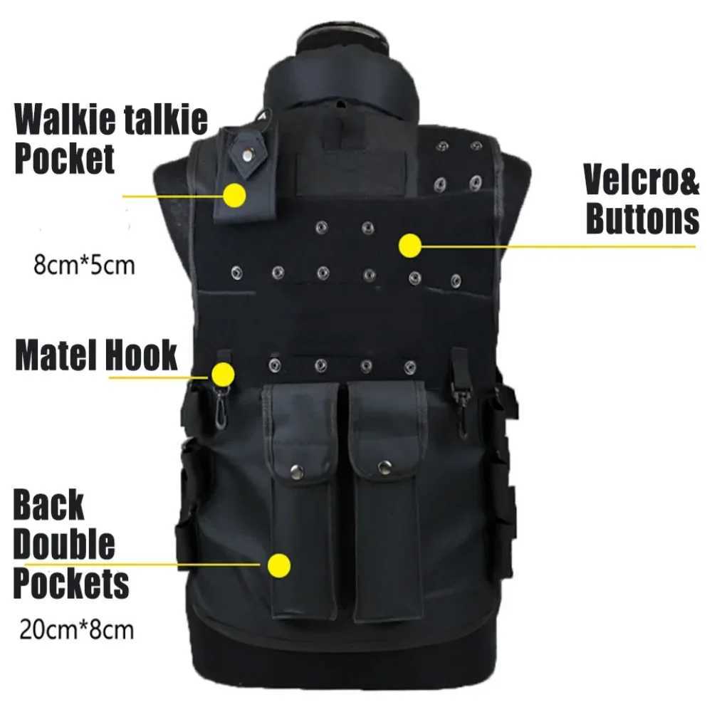 11 kets Tactical Vest Men Hunting Vest Outdoor Waistcaot Training Waistcoat Protective Modular Security Vest Y251022