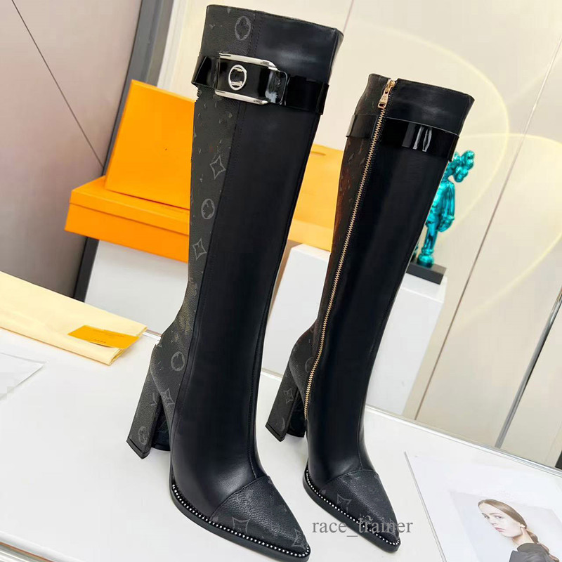 Womens Platform Ankle Boot designer boots Signature Autumn Winter Boots Leather outsole lambskin fashion boot half flower high block heel 10.21 04