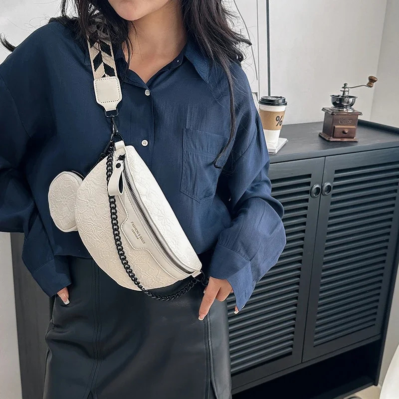 Woman Chest Pack Retro Embroidery Belt Bag Coin Purse Lady Waist Bag Fashion Shoulder Crossbody Chest Bags 251023