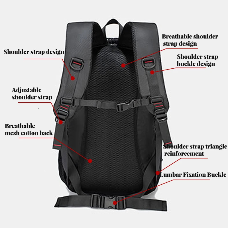 Large capacity crossborder hiking backpack mens backpack travel backpack European and American outdoor luggage bag fashion 251021