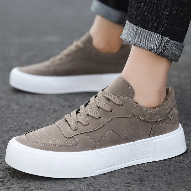 Mens Vulcanized Shoes Fashion Casual Sneakers Lace Up Platform Shoe High Quality Suede Casual Shoes for Men Sneakers Man Shoes 251023