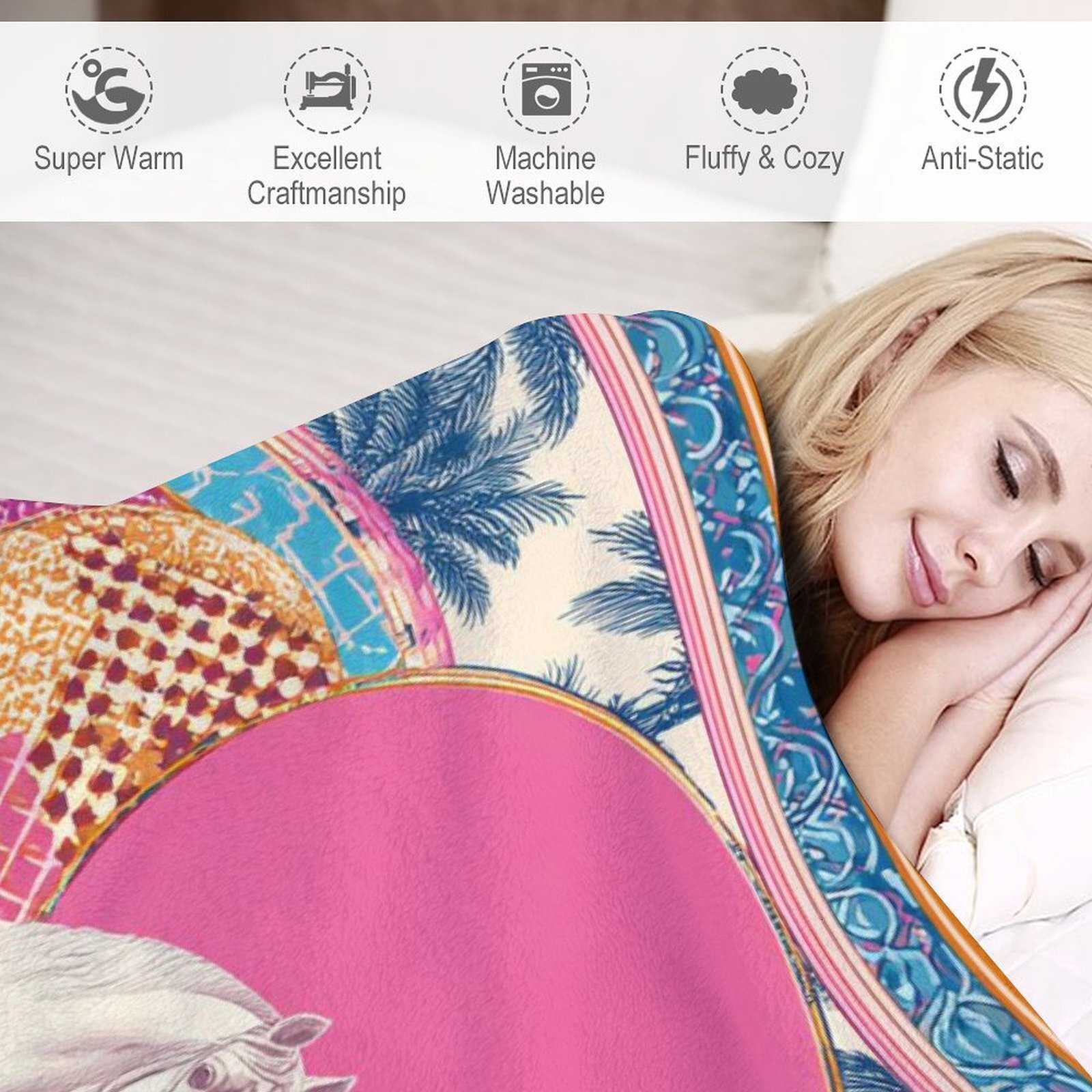 H Designer Horse blanket blanket throw cashmere vibration blanket copert Home Travel Throw Summer Air Conditioner Beach home bedding blankets throws H