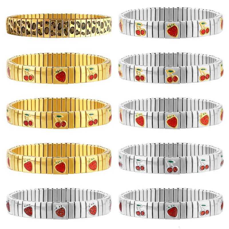 Stainl Steel Fashion Sterry ry Elastic Bangle Bracelet For Wen Gold Color Statement Chic JewelryW251025