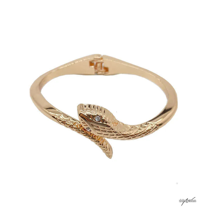 Gold-Plated Snake Bracelet - Fashionable Zinc Alloy Bangle For Women And Girls Ddmymon