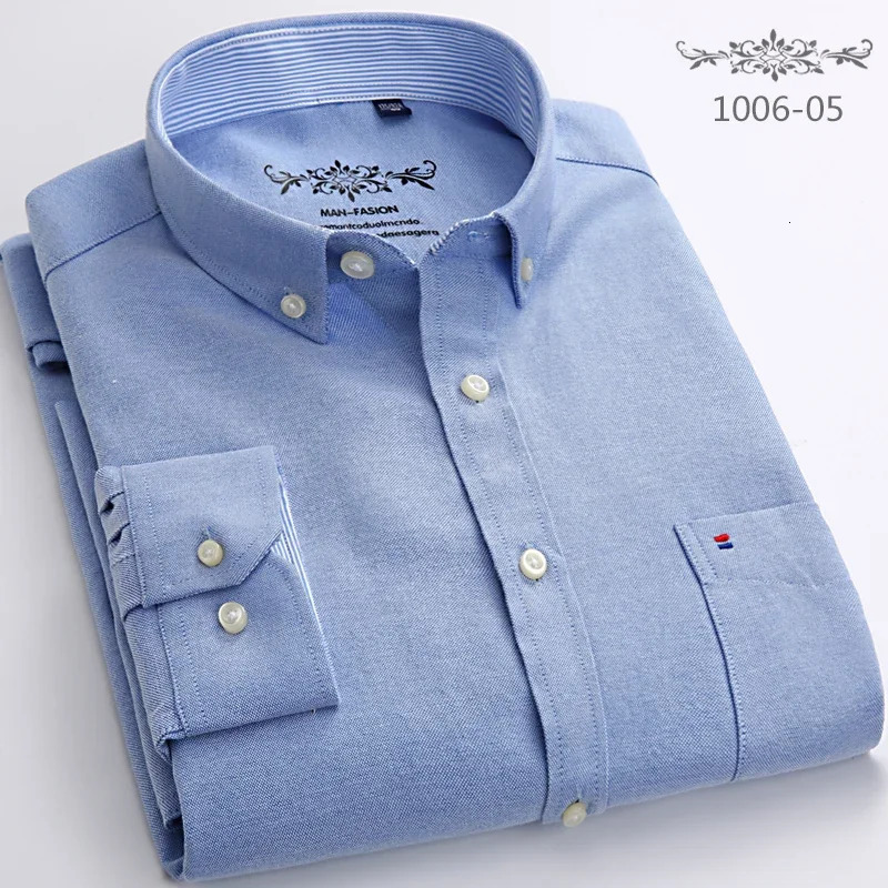 in shirt longsleeve shirts for men slim fit formal plian shirt single pocket office clothes soft plaid cotton er tops 251023