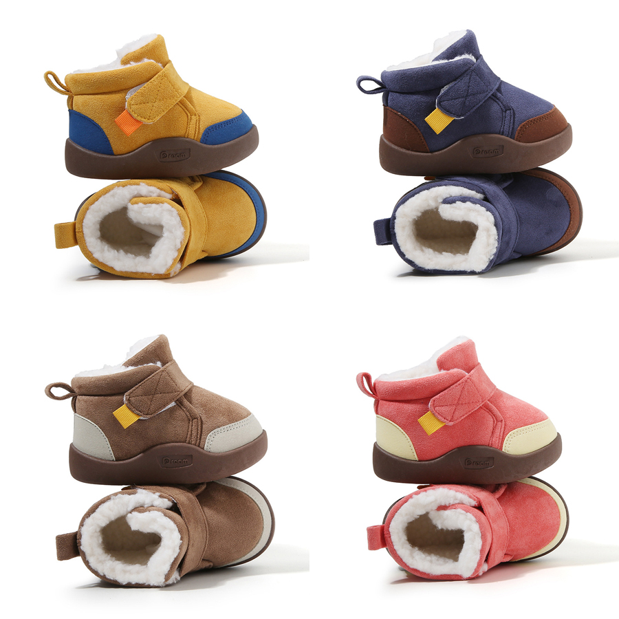 Infant Toddler Boots Winter Baby Crib Snow Boots Warm Plush Outdoor Non-Slip Child Umshop Kids Boots Shoes Size 15- 24 U1160