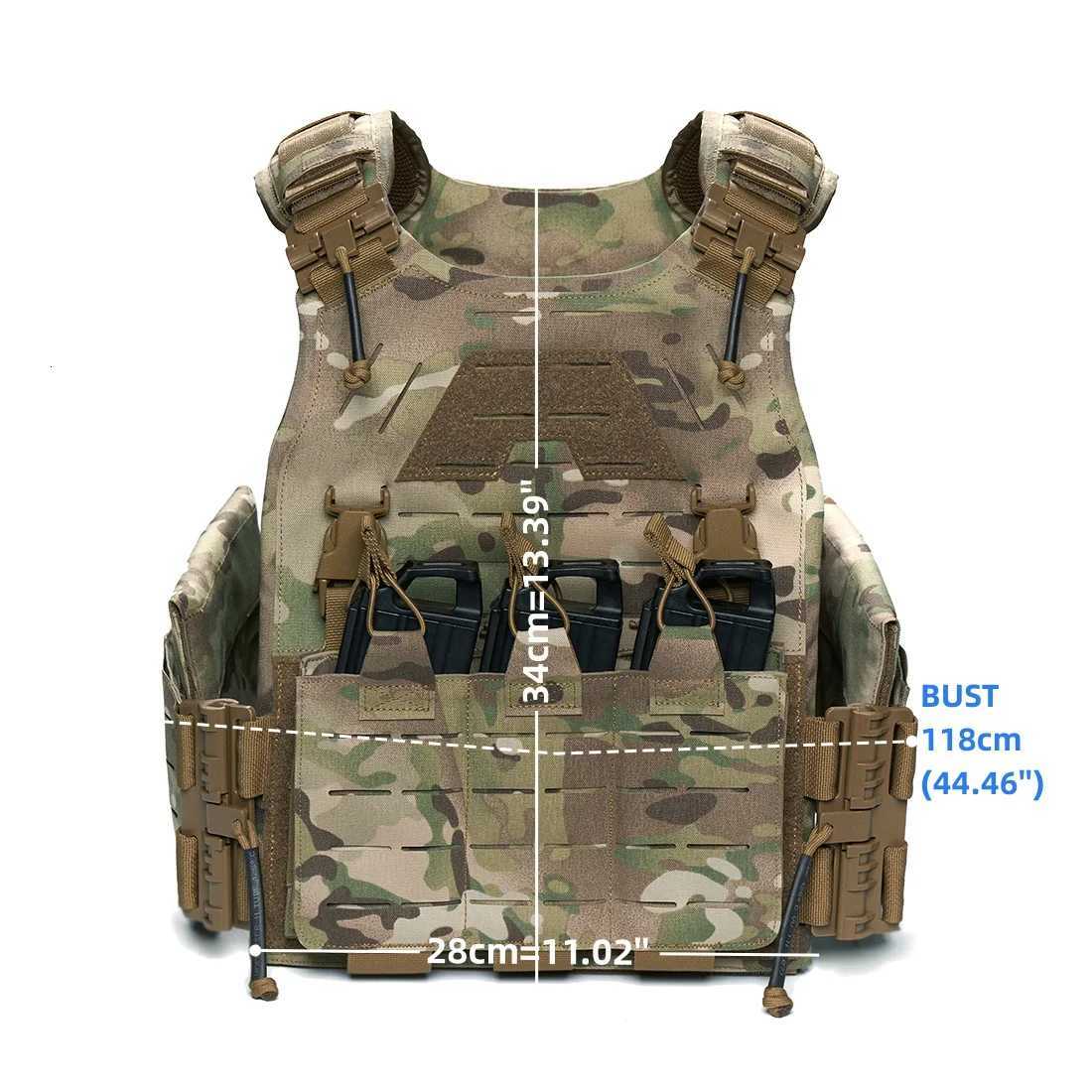 Light Laser Cut Tactical Plate Carrier Hunting Vest MOL Quick Rease Fast Adjust Cummnd CS Airsoft Combat Gear Y251022