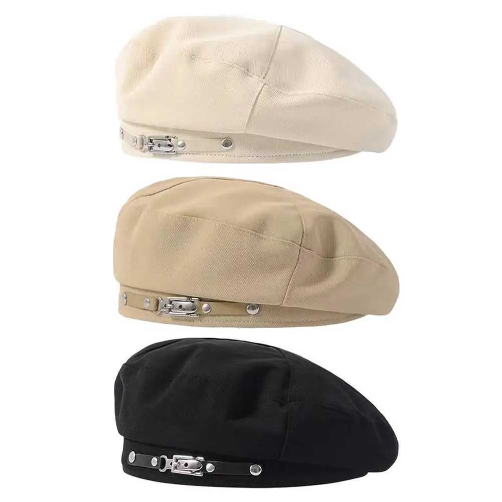Autumn Bestseller Fashion Cotton Painter Hat Adjustable Windproof Octagonal Hat Breathable Metal Buckle Beret Wen Men Y251025