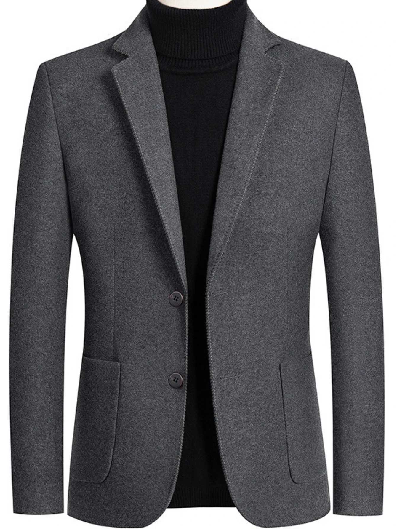 2025 Autumn Winter New Men Wool Small Suit Business Casual Single Blazer Jacket Slim Fit Multi Color OptionsT251025