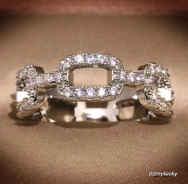 Sterling Sier CZ Ring Set - Elegant Cubic Zirconia Wedding Band For Women And Men Ddmylucky