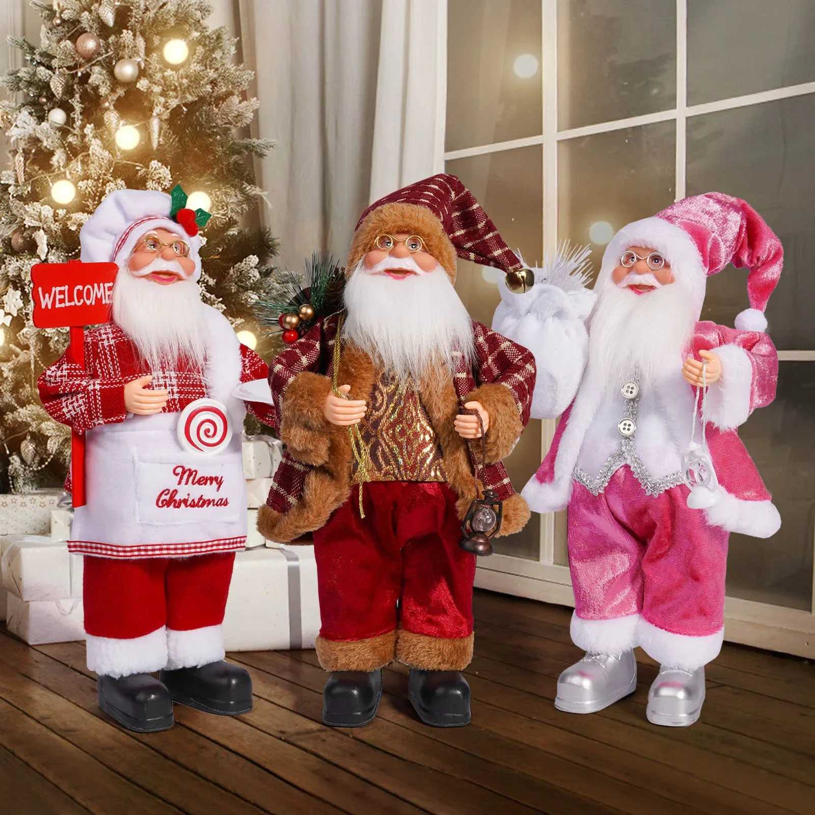 Santa Claus Doll Children Doll Xmas Gift Christmas Tree Decorations 2024 Navidad Home Party Supplies Xmas Ornaments C251024
