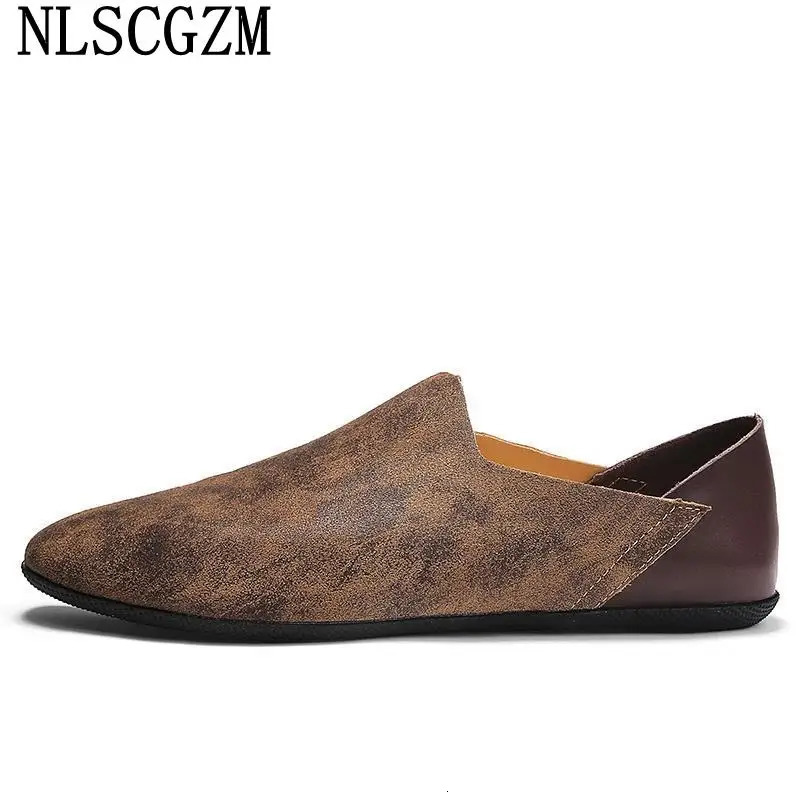 Italian Mens Loafers Shoes Leather Casual Shoes for Man Slip on Shoes Men Sepatu Pria Calzado 251023