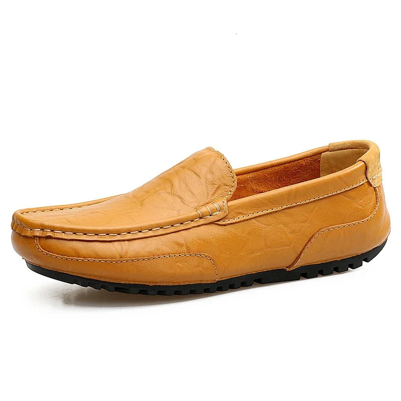 Summer Men Casual Shoes Genuine Leather Mens Loafers Moccasins Hollow Out Breathable Slip on Driving Shoes 251023
