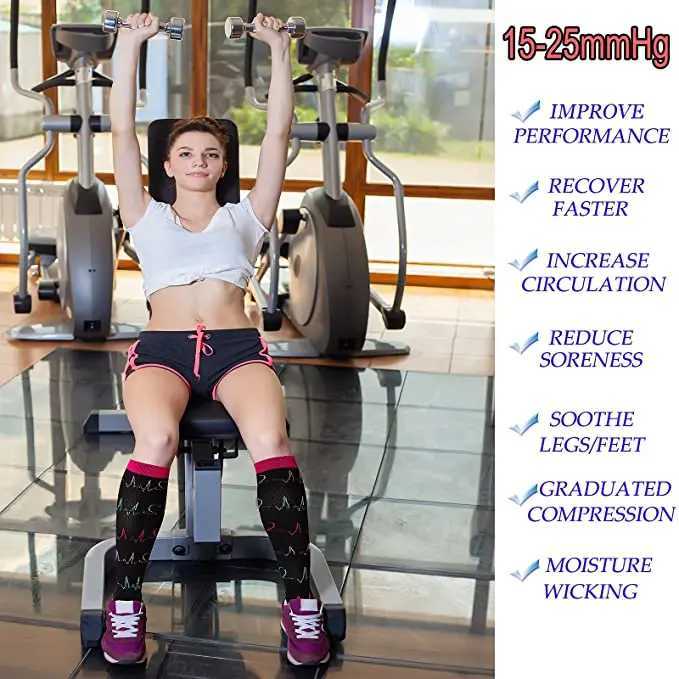Compression Socks 2030 Mmhg Running Medical Varicose Veins Pregnancy Nursing Athletic Football Soccer Stockings Sport Socks Y251024