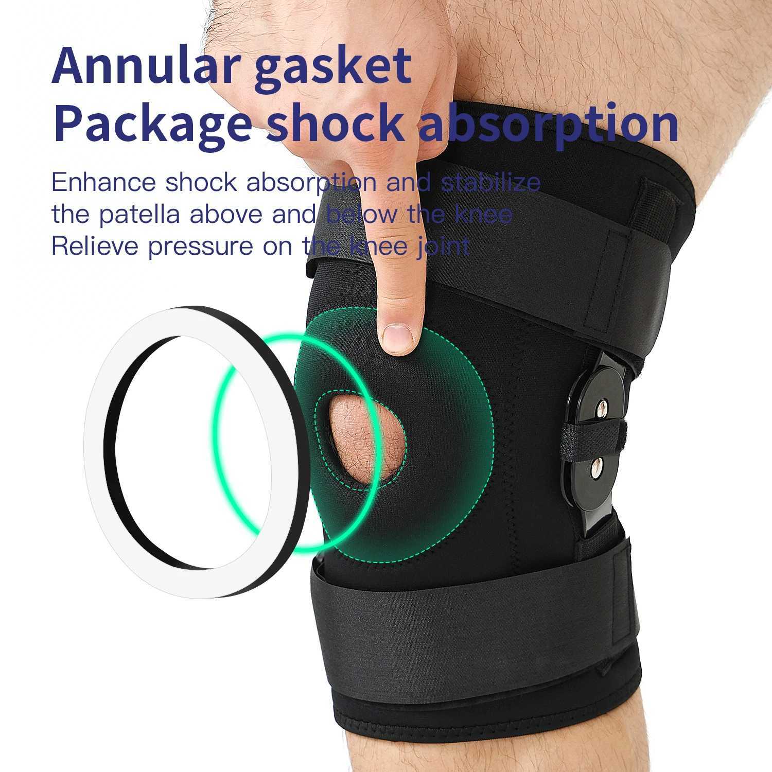 1PCS Professional Sports Safety Knee Support Brace Patella Knee Pads Hole Sports with Metal Plate Black Y251024