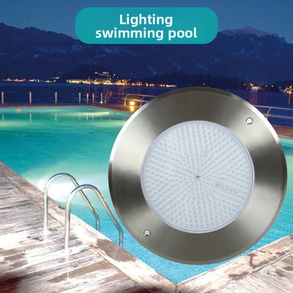 LED Pool Wall Light, Stainless Steel Waterproof Underwater Light with Recessed Design, Round Landscape Lighting for Swimming Pool, Fountain, Pond Deco