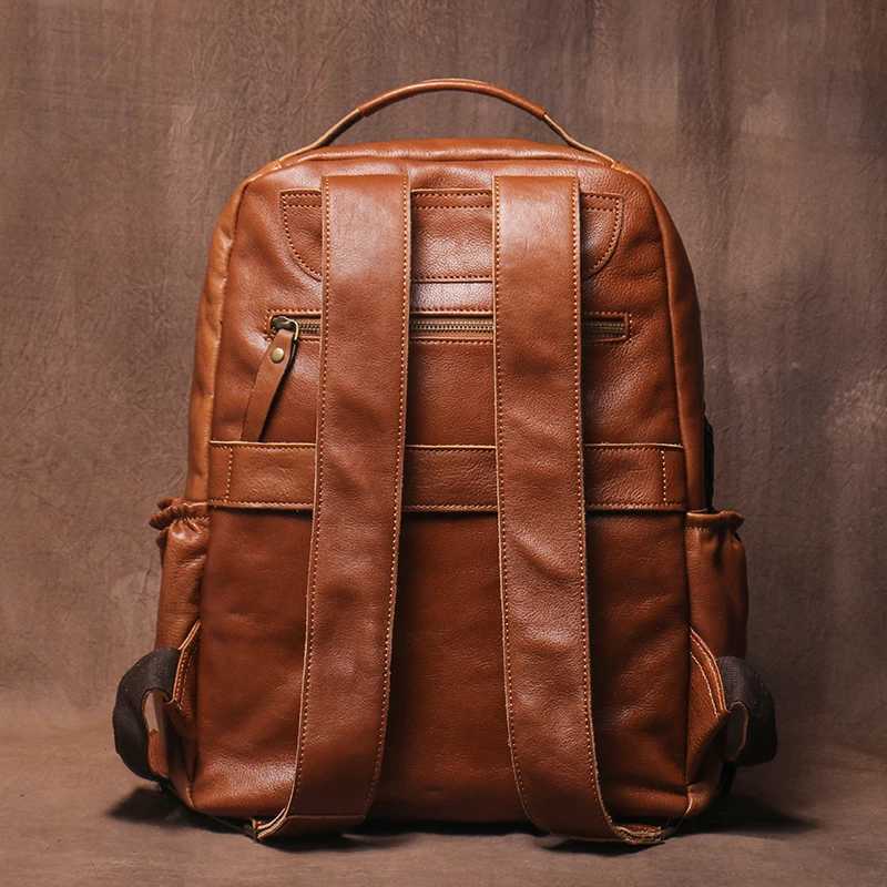GURO High Quality Genuine Leather Backpack Men Large Capacity Business Travel bag Luxury Student School Bag Laptop Computer Pack W251025