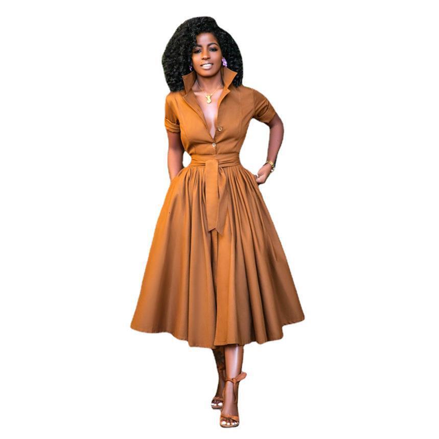African fashion designer with belt, multi-color cardigan, women's new mid sleeved slim fit dress