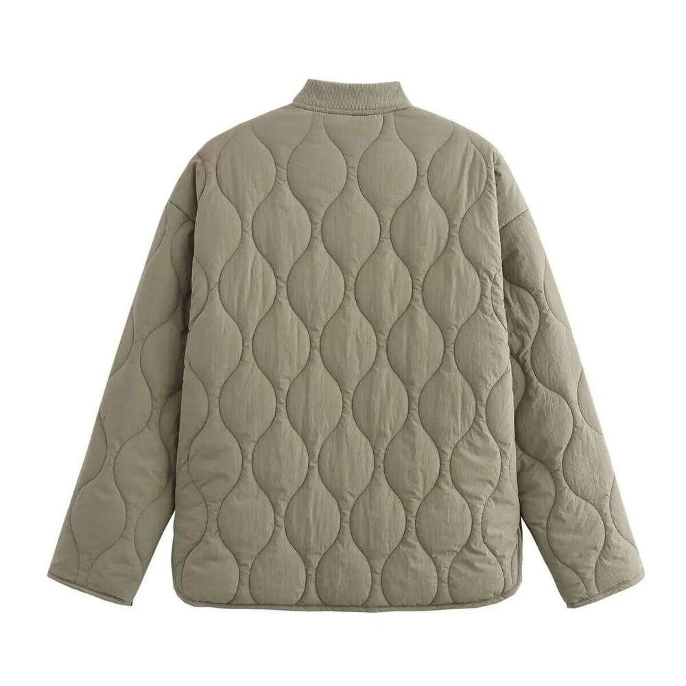 Bombers Women's Parkas Armygreen Outwear Casual Loose Long Sleeve Coat Solid With Button Inszart 2024 Warm Jackets
