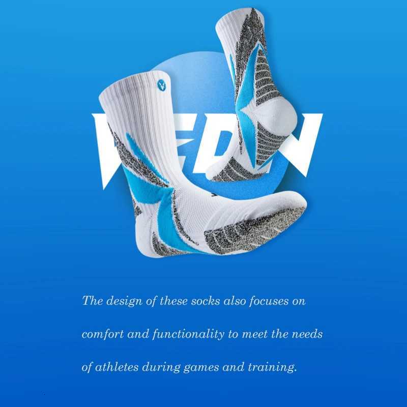 3 Pairs Pack Professional Basketball Socks for Men Thick Non Slip Outdoor Cycling Climbing Running Socks Breathable Y251024