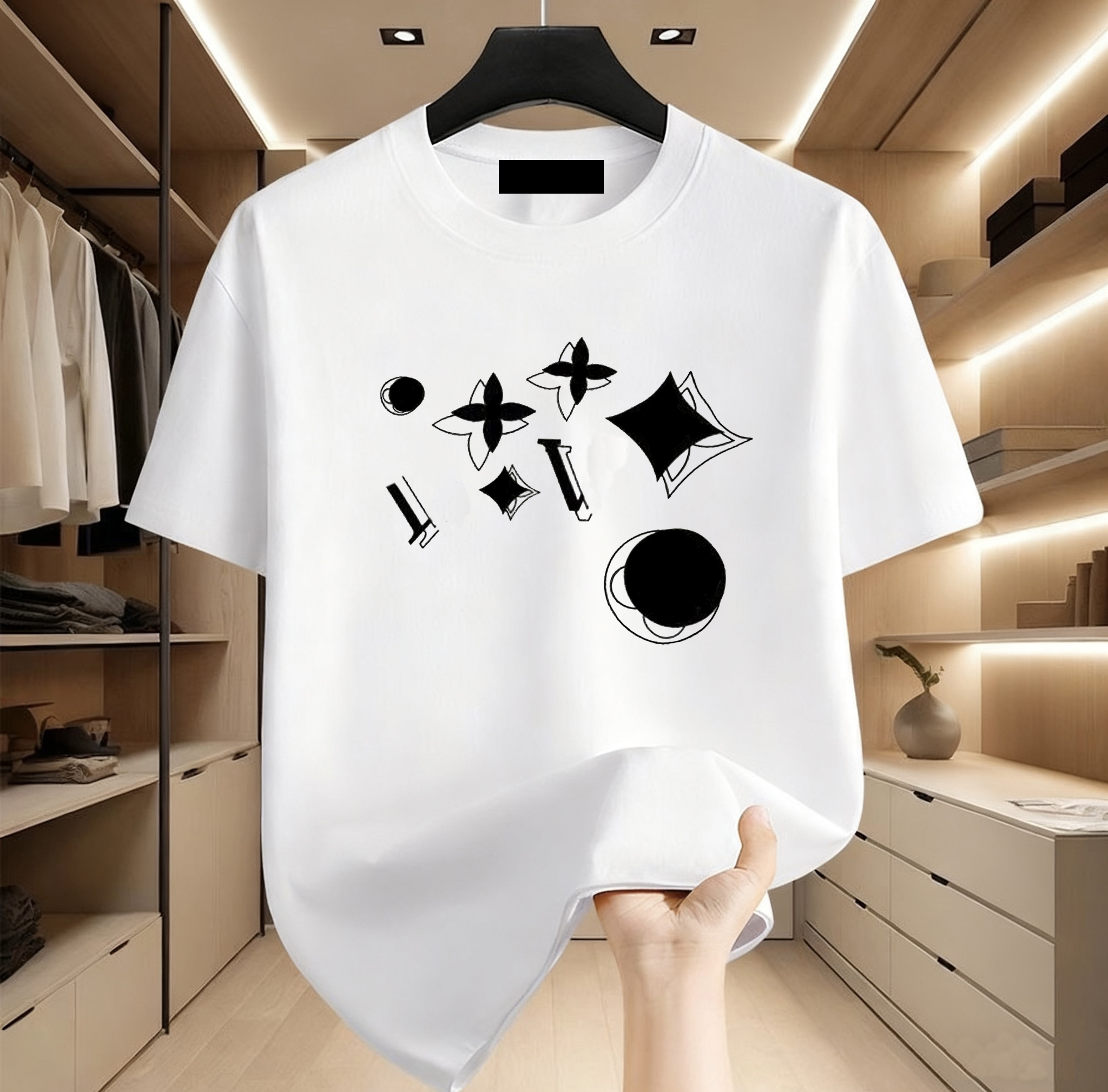 The designer of the new summer fashion brand T-shirt, featuring men's and women's, European and American style round-neck short-sleeved casual luxury cotton T-shirts.