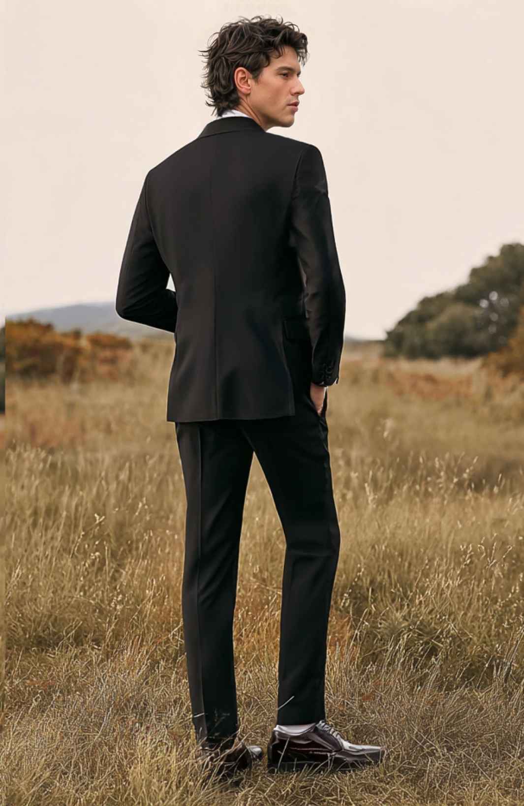 Classic 2 Pieces Men Formal Suits Peaked Lapel One Button Groom Wedding Tuxedos Business Party Custom Made Jacket