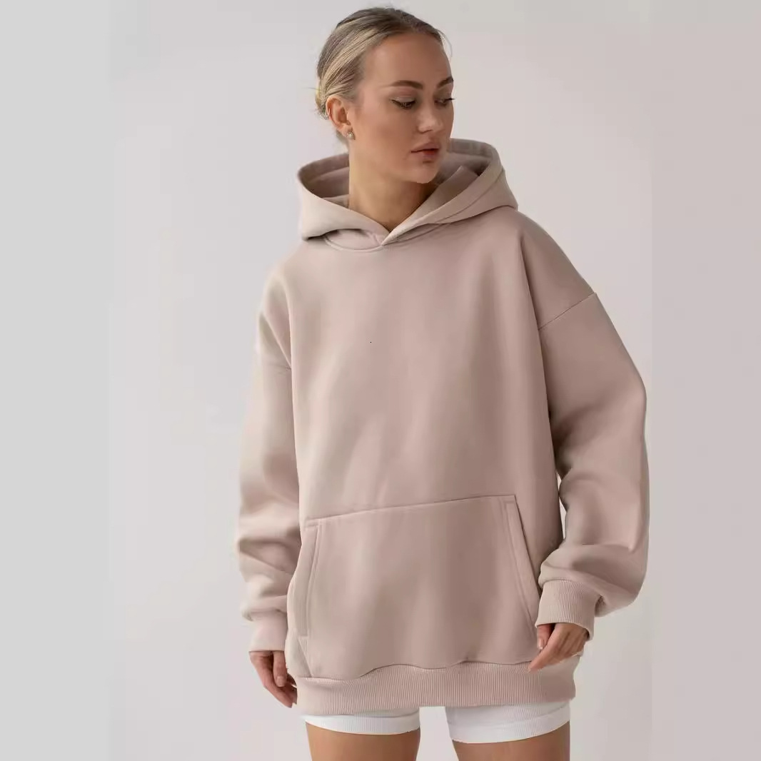 2025 New Autumn Winter Women's Long Sleeve Hooded Sweatshirt Pullover Loose Casual Top