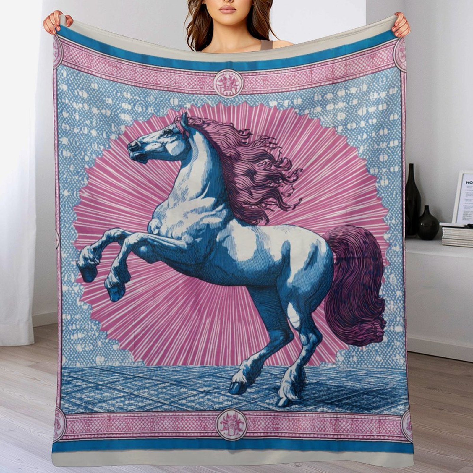 H Designer Horse blanket blanket throw cashmere vibration blanket copert Home Travel Throw Summer Air Conditioner Beach home bedding blankets throws H