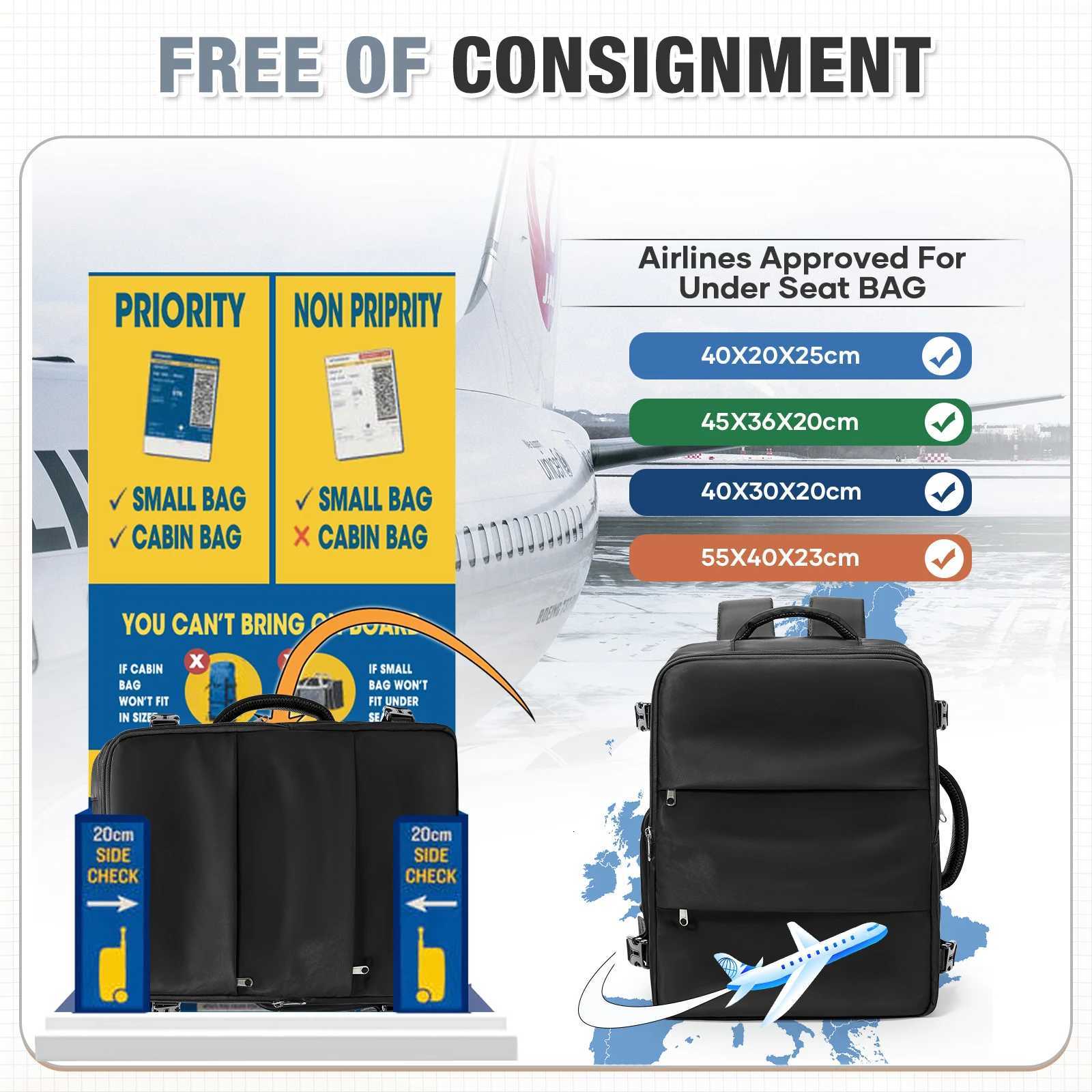 Travel Backpack Ryanair 40x30x20 Short Distance Cabin Bag Luggage Backpack Female Backpack Business Work Laptop Backpack for Men W251025