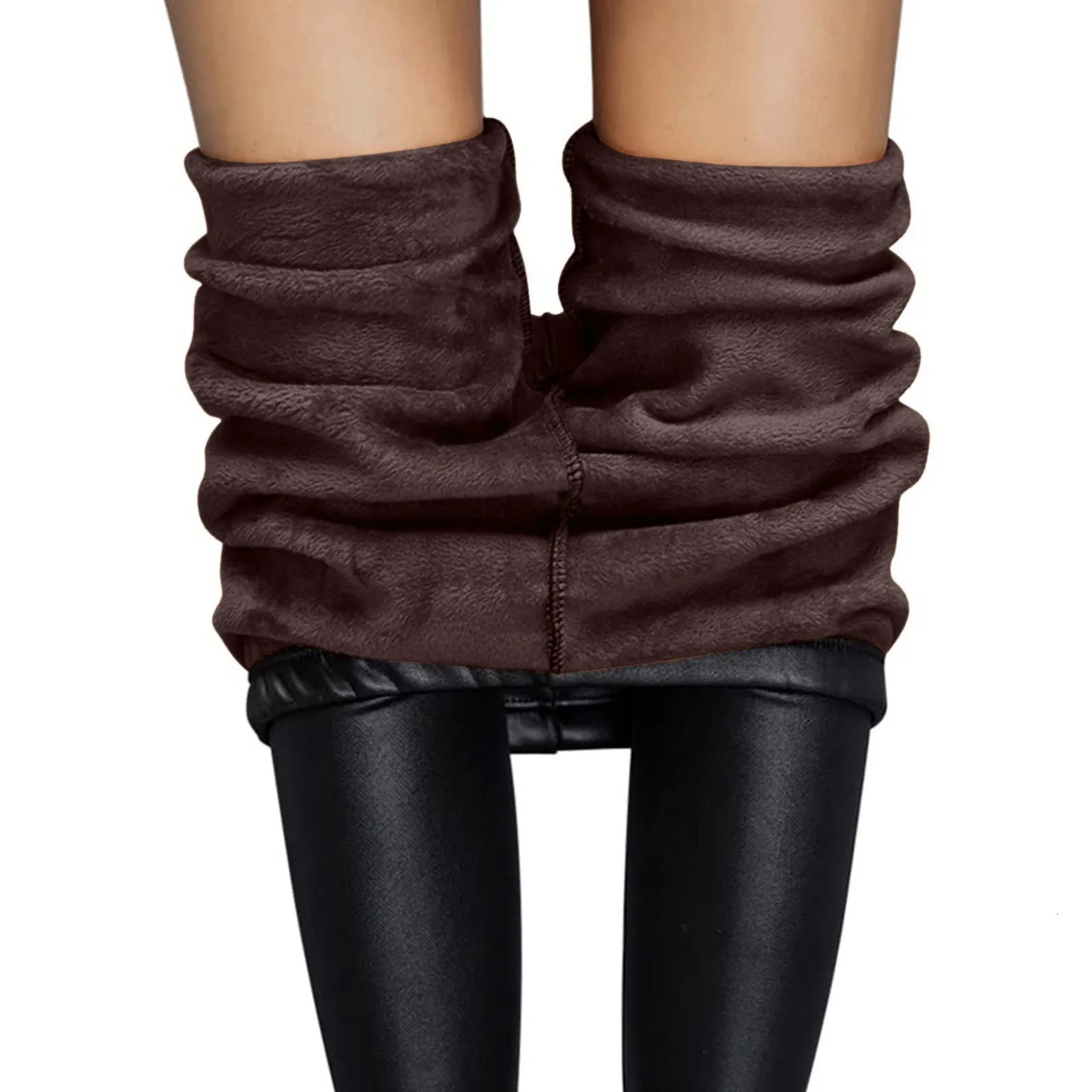 Warm Pu Leather Leggings Women High Waist Stretchy Pants Legings Winter Fleece Lined Legging Trousers Jeggings Pantalones 251018
