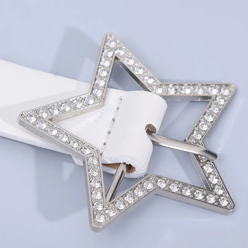 Y2K Belts for Women Spice Girls Pink Black White Belt Denim Star PU Leather Rhinestones Belt Ins Sweet Cool Corset Jeans Belts 251024