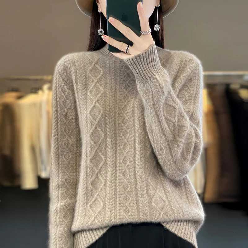 2025 Autumn Winter New Womens Sweaters Knitted Jumper Long Sleeve Casual Sweater Knit Pullovers Bottoming Shirt Female TopsT251025