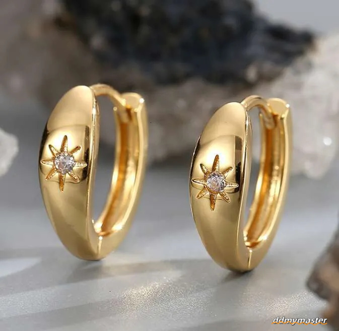 Minimalist Cubic Zirconia Earrings For Women - Fashionable Copper Sier Square Studs Ddmymaster
