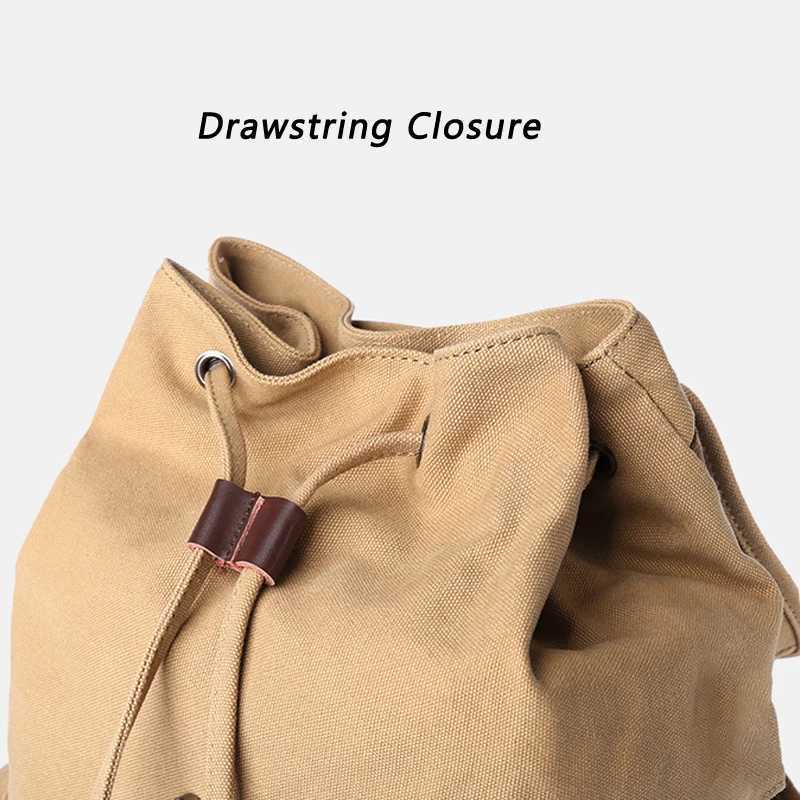 TANGHAO Canvas Backpack Unisex Vintage Casual Rucksack 17inch Laptop Backpack W USB Charging Port Schoolbag Student Mochia W251025
