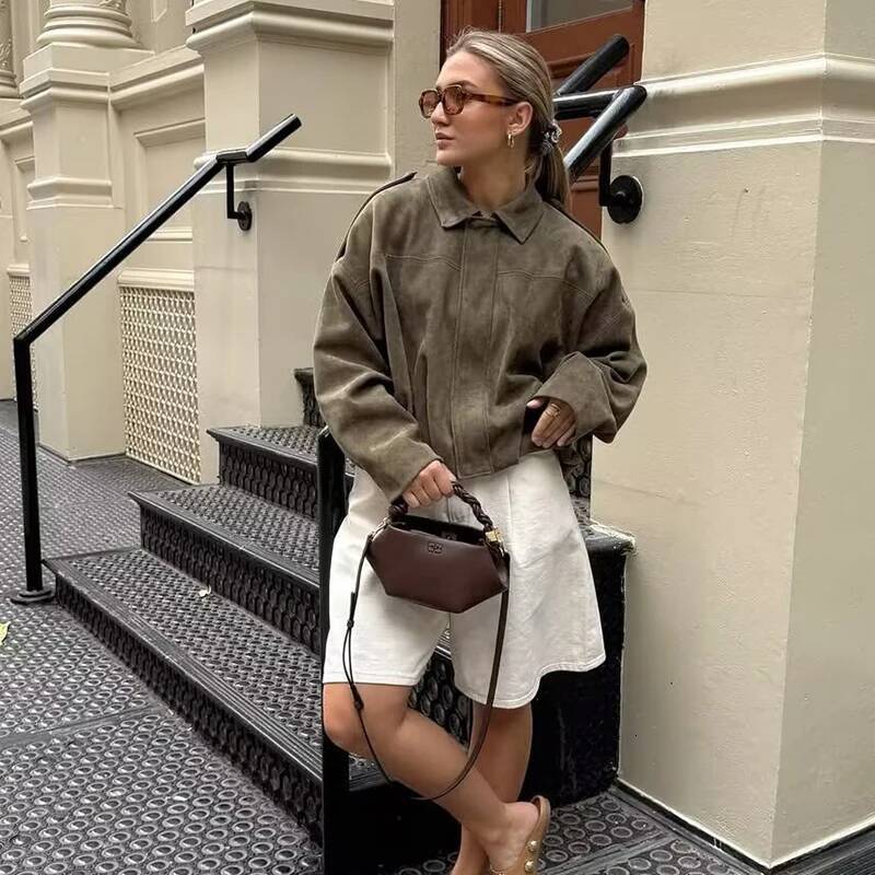 2025 New Fashion Autumn Elegant Loose Long Sleeve Women's Warm Coats Chic Street Youth Casual Jackets dongdumaoyi