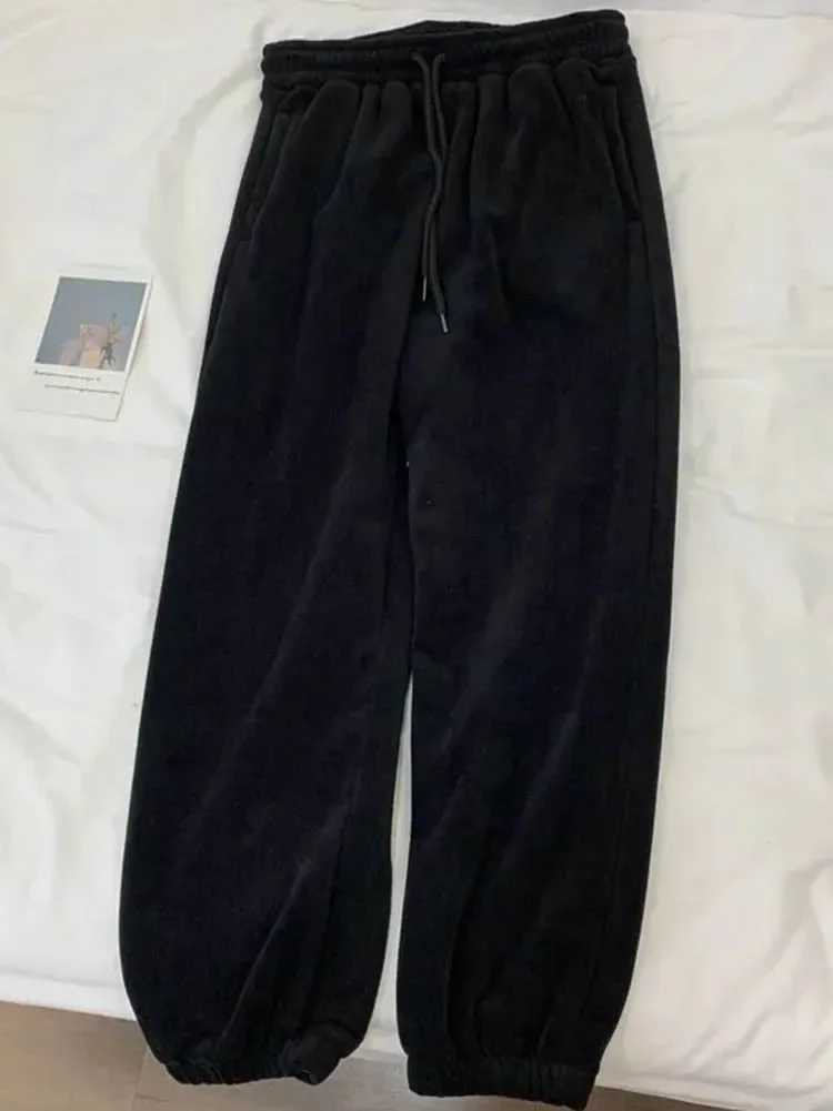 Winter Warm Plush Sweatpants Casual High Waist Plus Velvet Harem Pants Korean Fashion Baggy Womens Oversize 4xl Pantalones 2024T251025