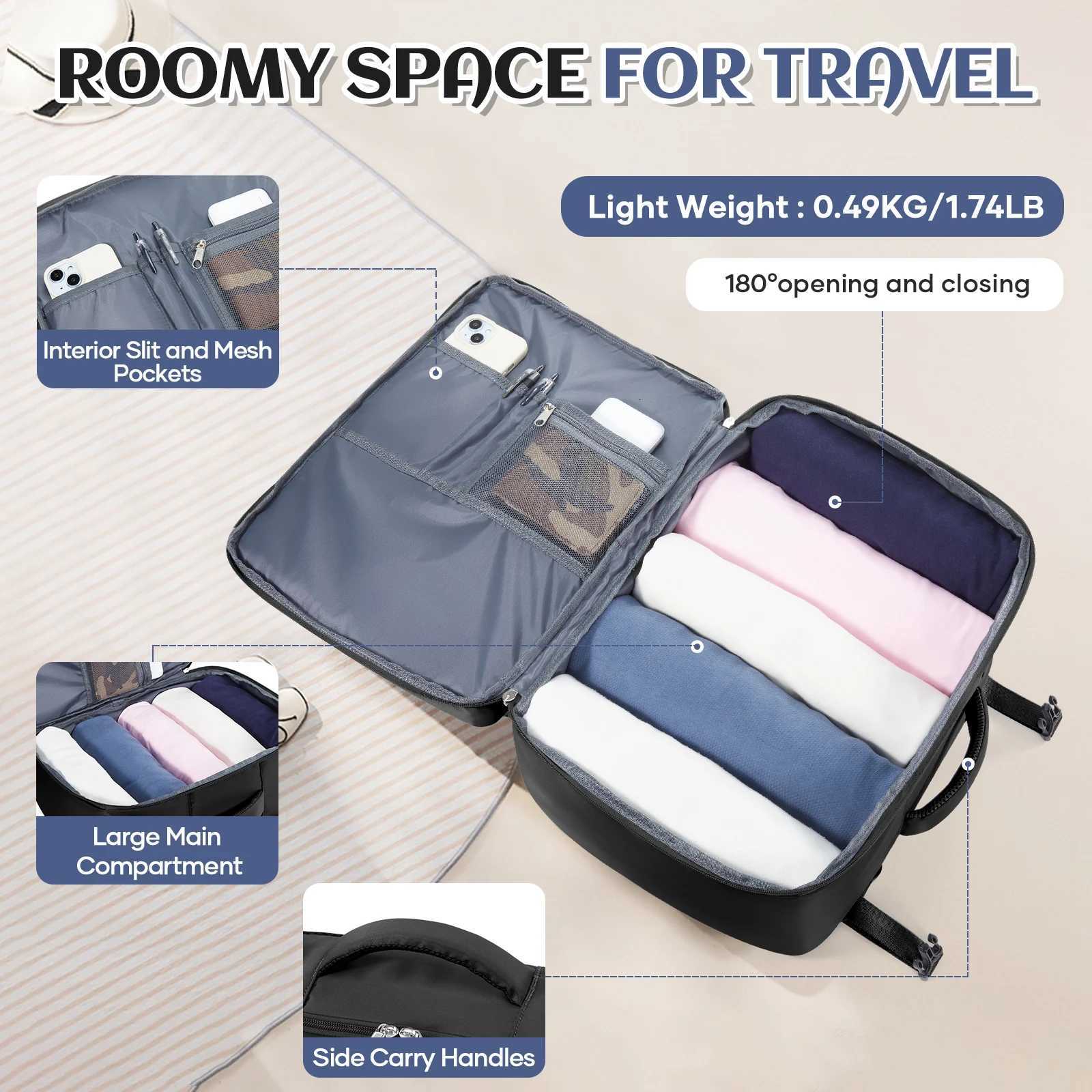 Travel Backpack Ryanair 40x30x20 Short Distance Cabin Bag Luggage Backpack Female Backpack Business Work Laptop Backpack for Men W251025