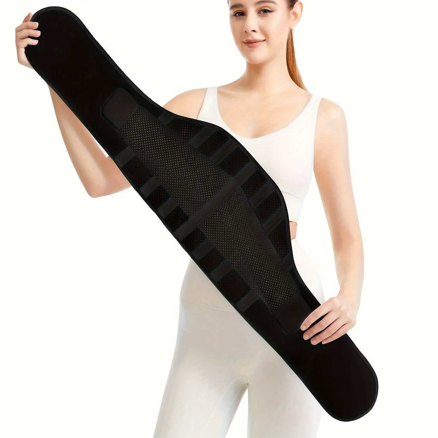 Breathable Mesh Back Support Brace with Steel Plates Adjustable Straps AntiSlip Lumbar Belt for Men and Women Y251025
