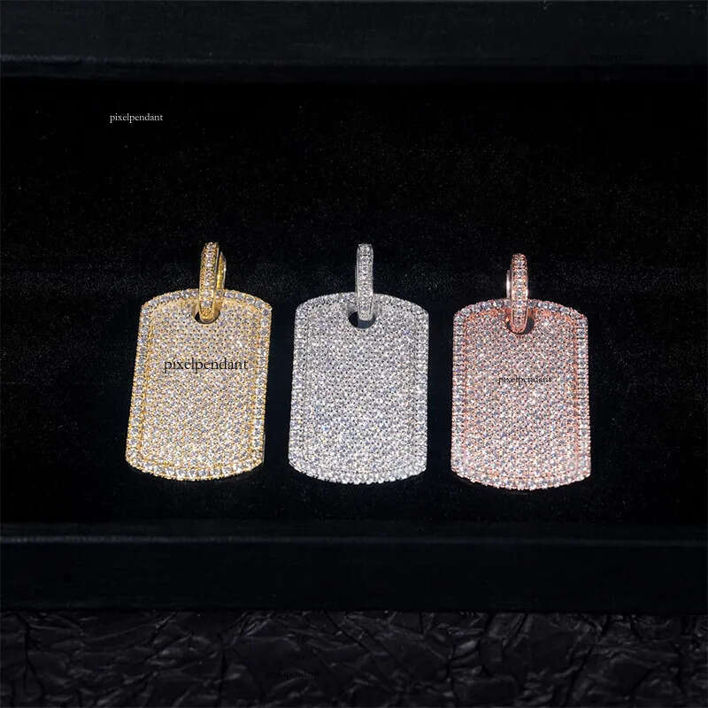 Tennis trendy pendant moissanite Cuban chain necklace hip-hop jewelry for men Gift A