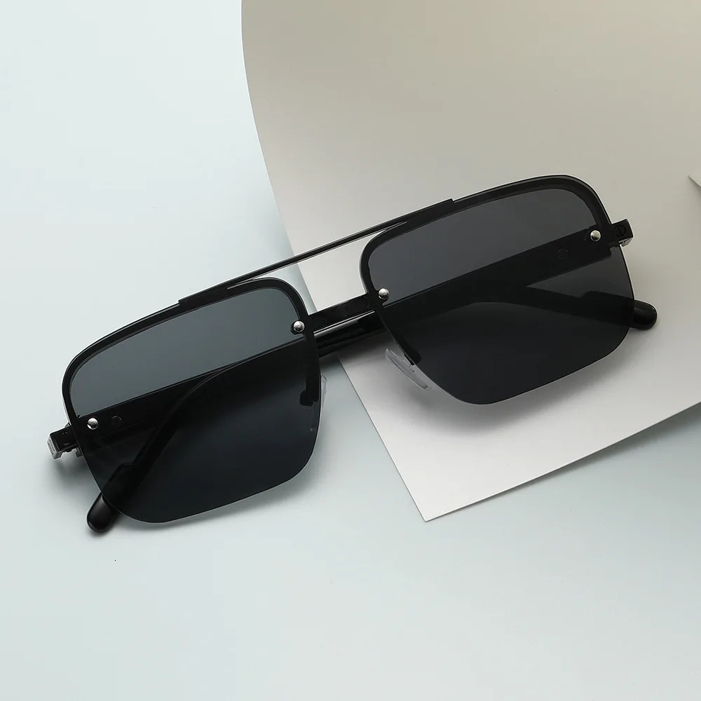 Mens Sunglasses Women Square Gradient Sun Glasses Double Bridge Oversized Female Shades Eyewear Antiglare UV400 251023