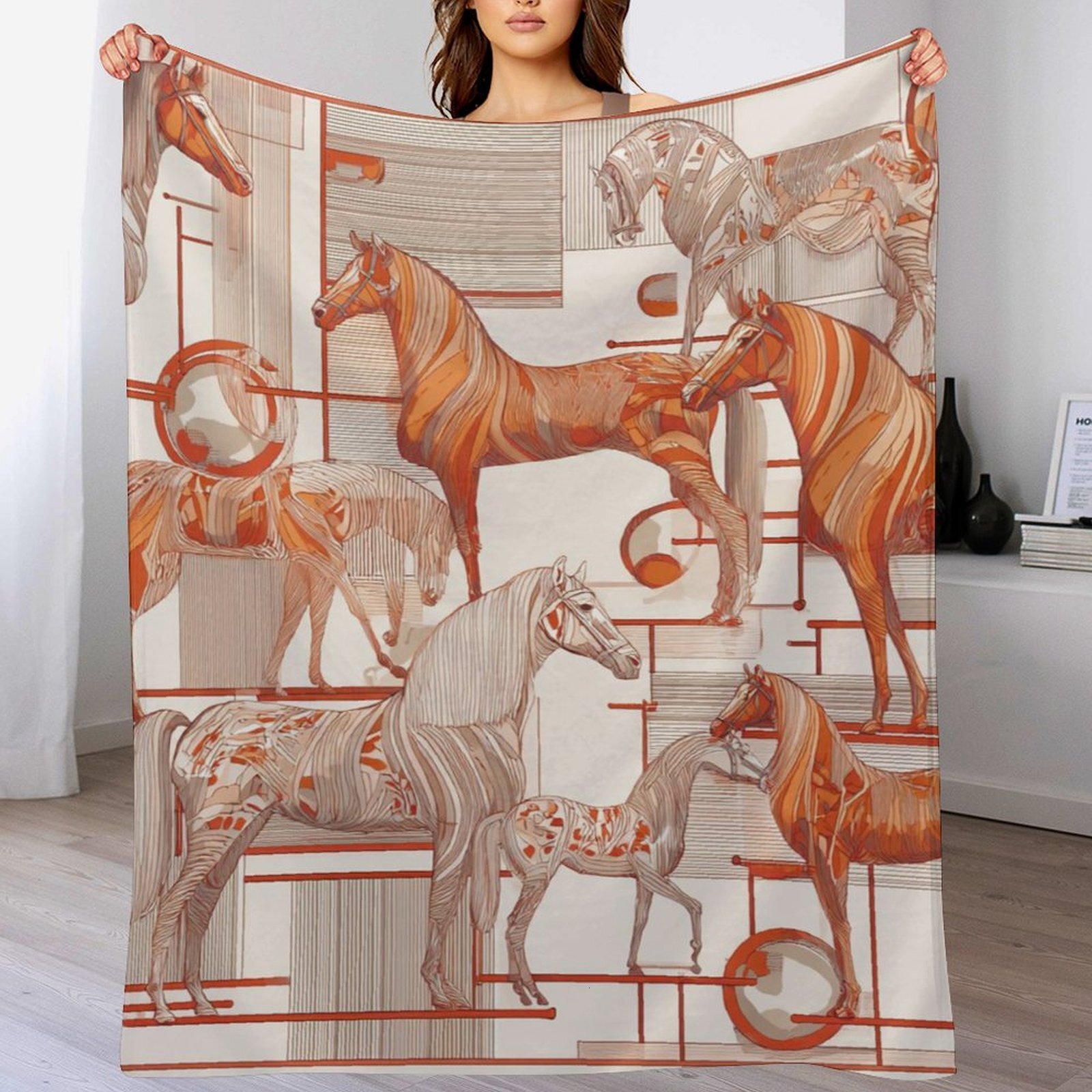 H Designer Horse blanket blanket throw cashmere vibration blanket copert Home Travel Throw Summer Air Conditioner Beach home bedding blankets throws H